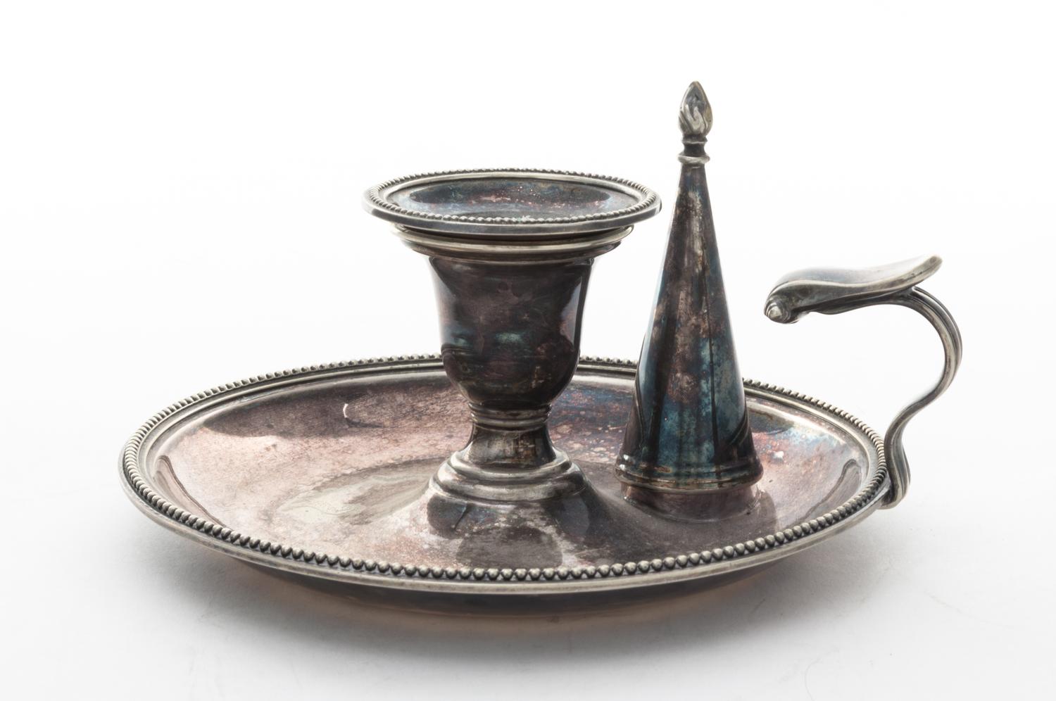 An English Silver-plate Chamberstick, Henry Wilkinson & Co Diameter 6 1/2 inches. — SHEFFIELD, 19TH/20TH CENTURY