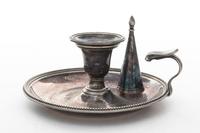 An English Silver-plate Chamberstick, Henry Wilkinson & Co Diameter 6 1/2 inches. — SHEFFIELD, 19TH/20TH CENTURY