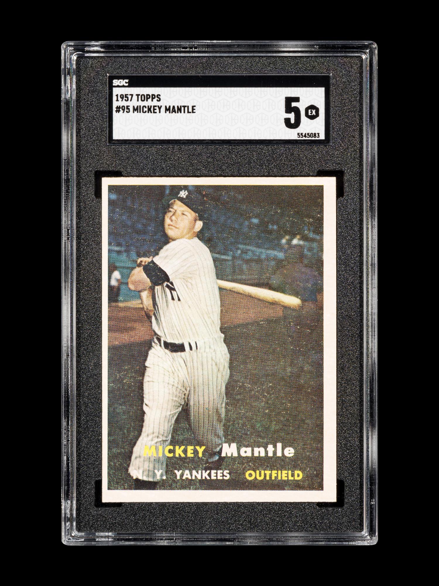 A 1957 Topps Mickey Mantle Baseball Card No. 95 (SGC 5 EX)