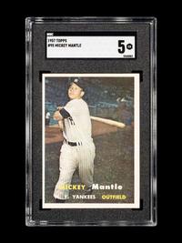 A 1957 Topps Mickey Mantle Baseball Card No. 95 (SGC 5 EX)