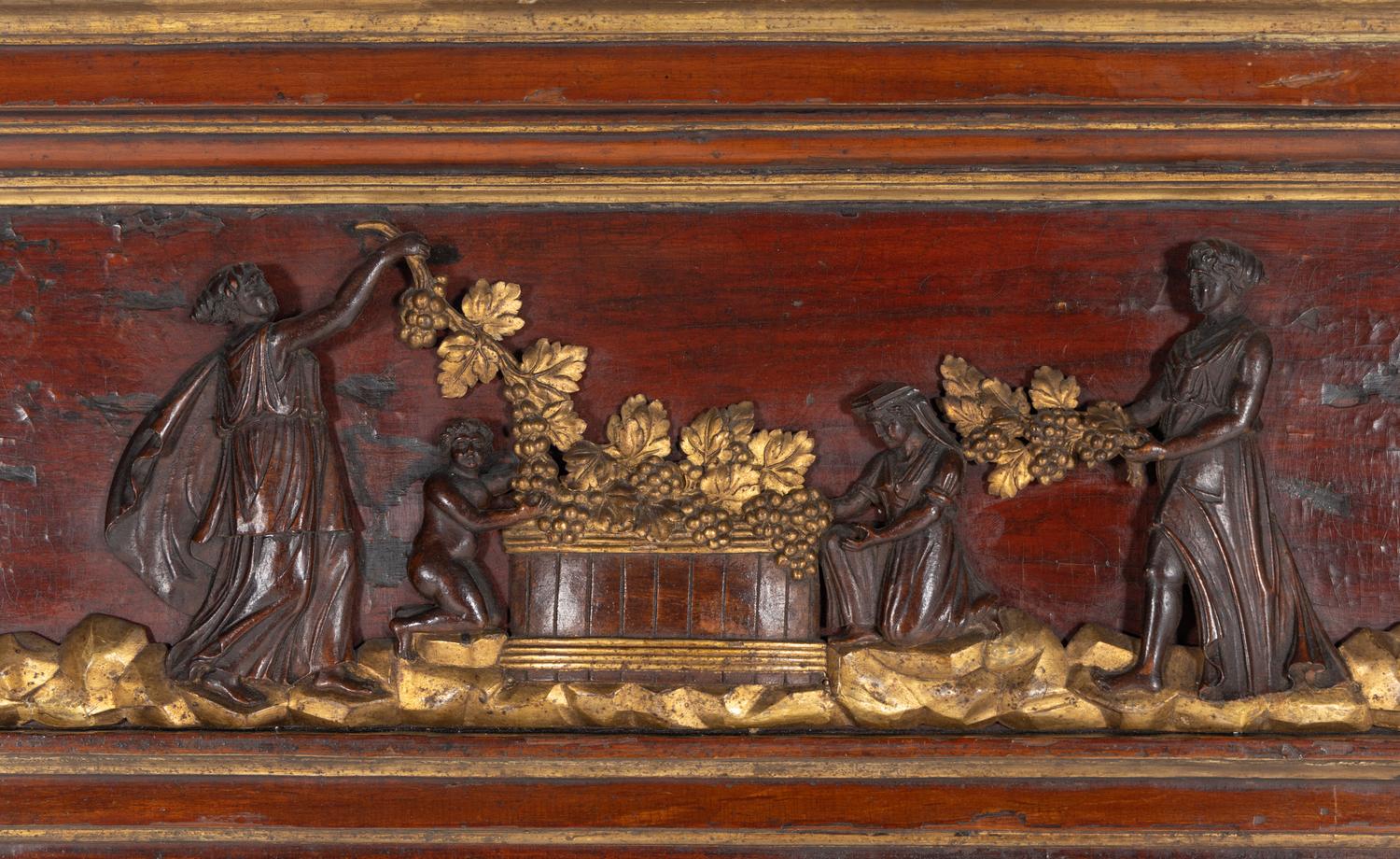 A Victorian Mahogany and Parcel-Gilt Pier Mirror