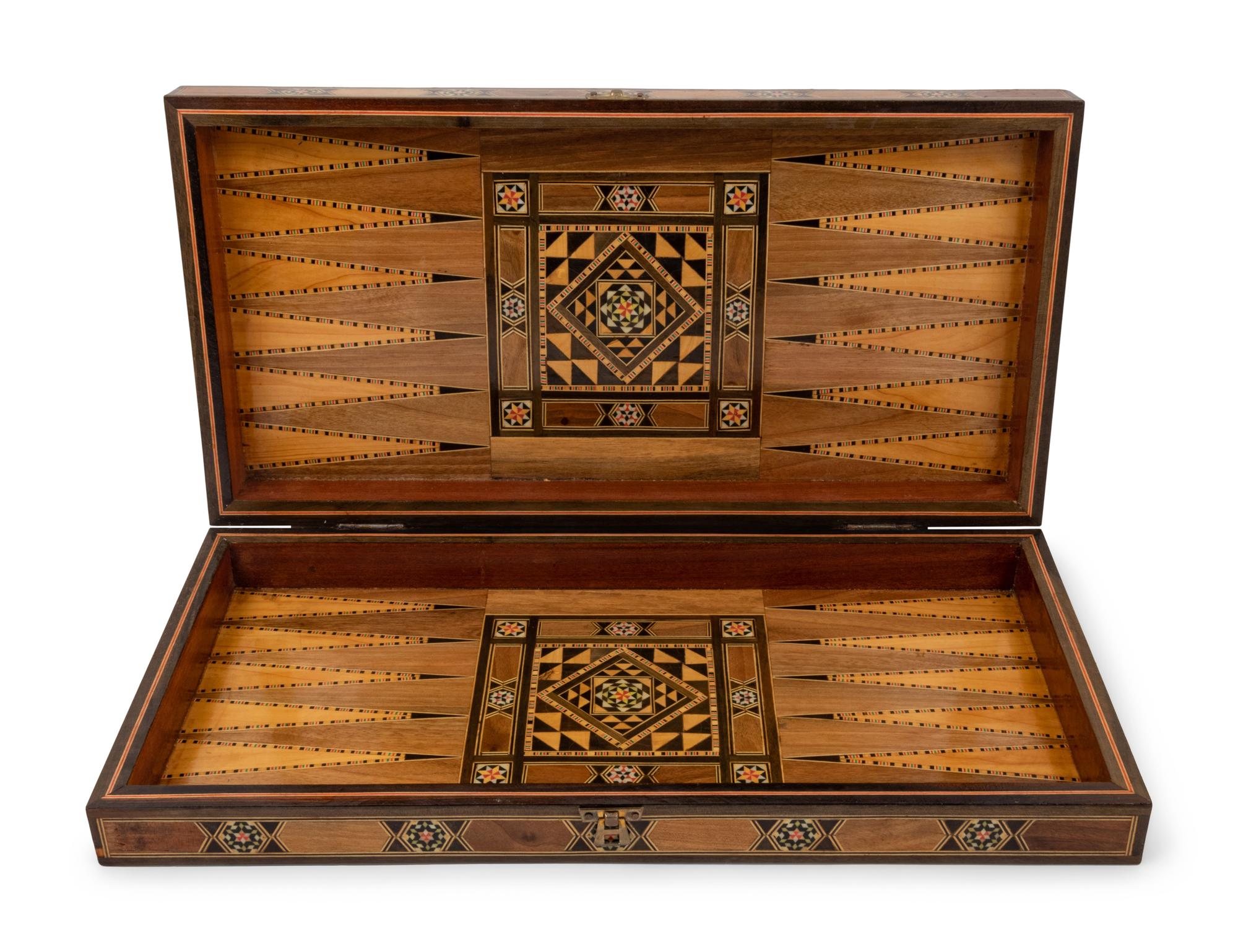 Three Syrian Mosaic Marquetry Game Boards