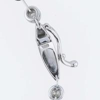 An 18K white gold and diamond necklace