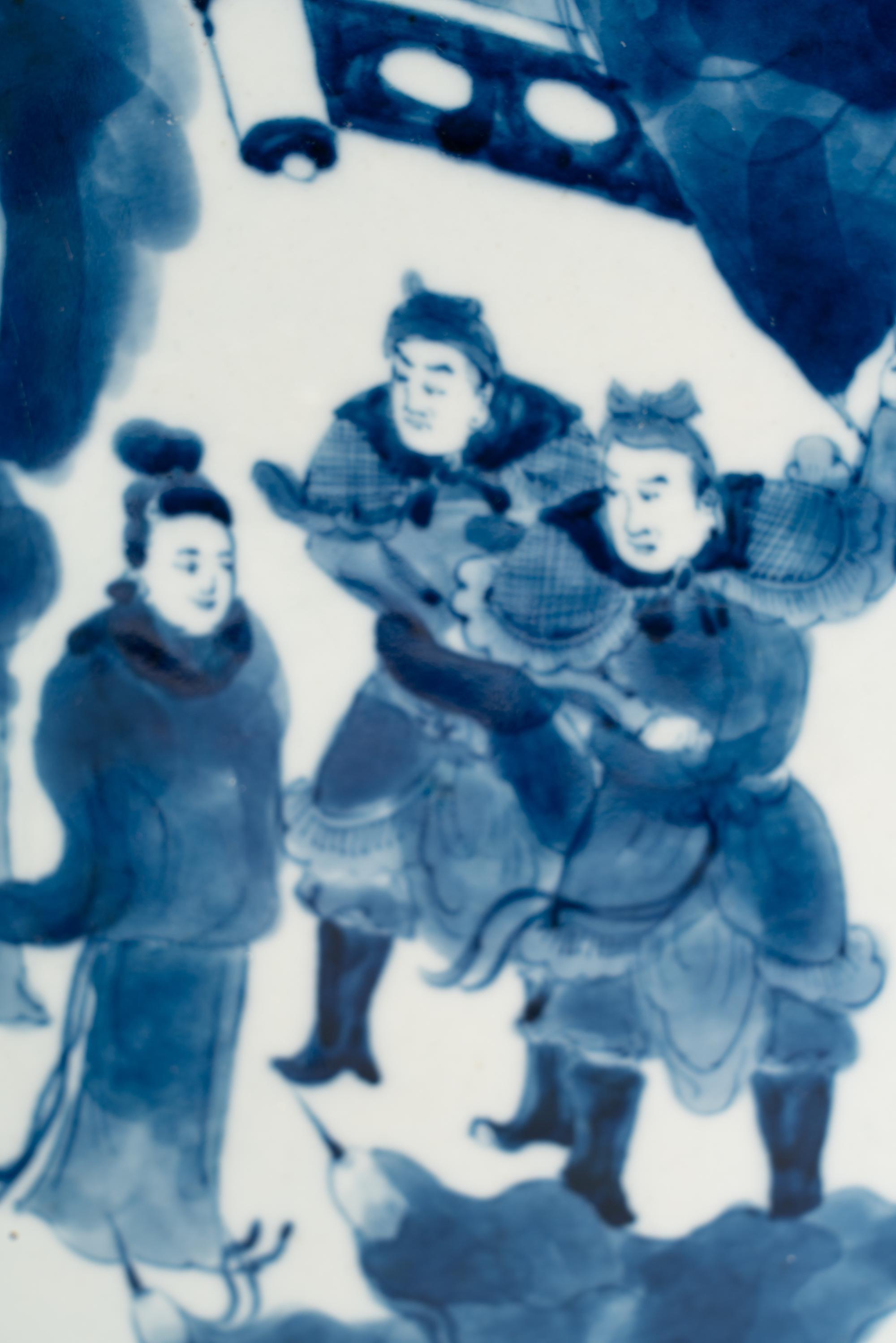Three Pairs of Chinese Blue and White Porcelain Vases