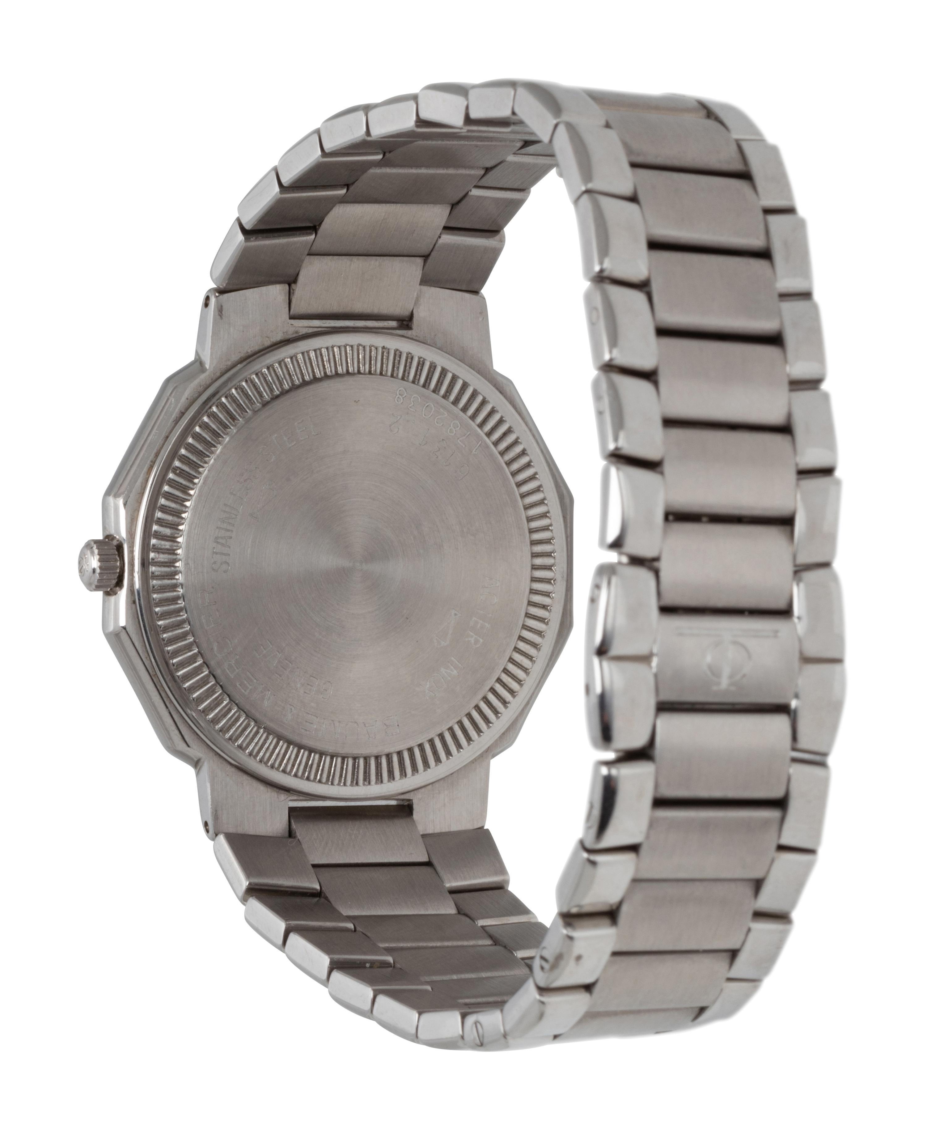PAIR OF BAUME & MERCIER, REF. 6131 TRIPLE CALENDAR STAINLESS STEEL WATCHES