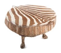 A Taxidermy Zebra Hide and Zebra Leg Table