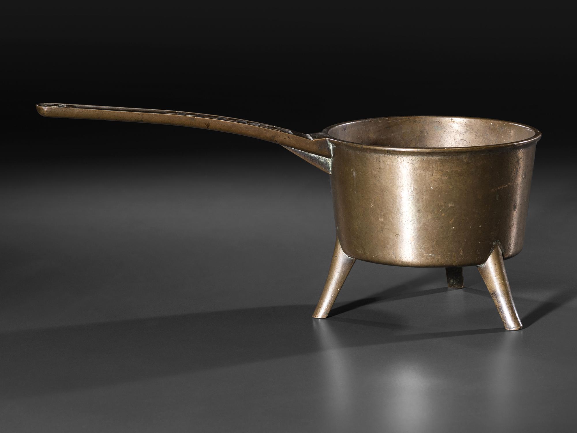 A Georgian Bell Metal Trifid Foot Posnet and a Maritime Bell