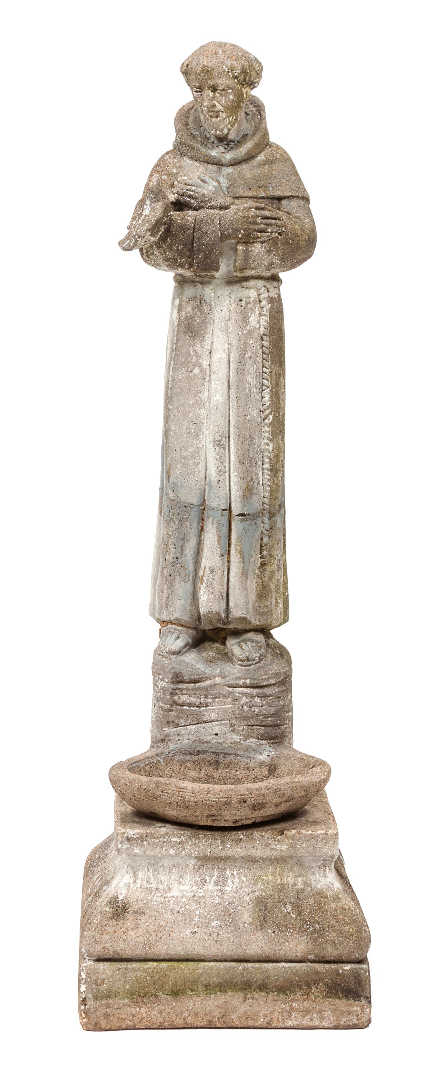 A Cast Stone Figure Height 39 inches. — 20TH CENTURY