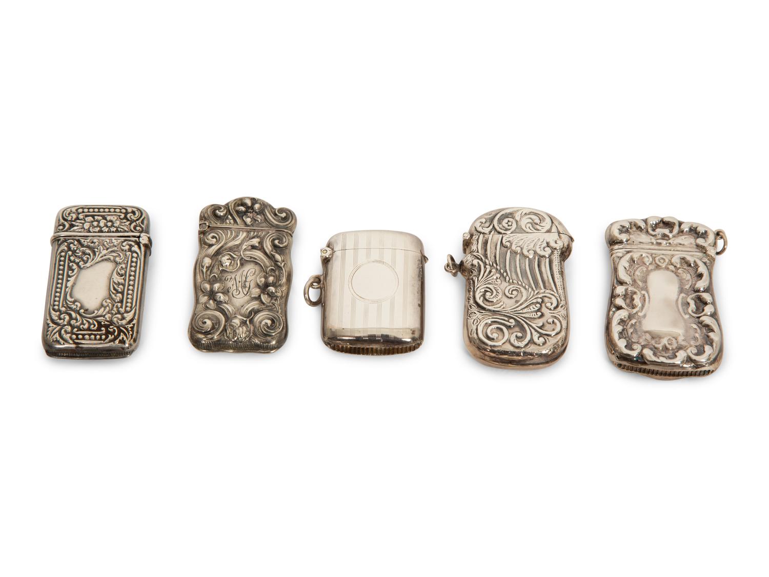 A Collection of Silver Vesta Cases