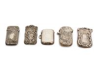 A Collection of Silver Vesta Cases