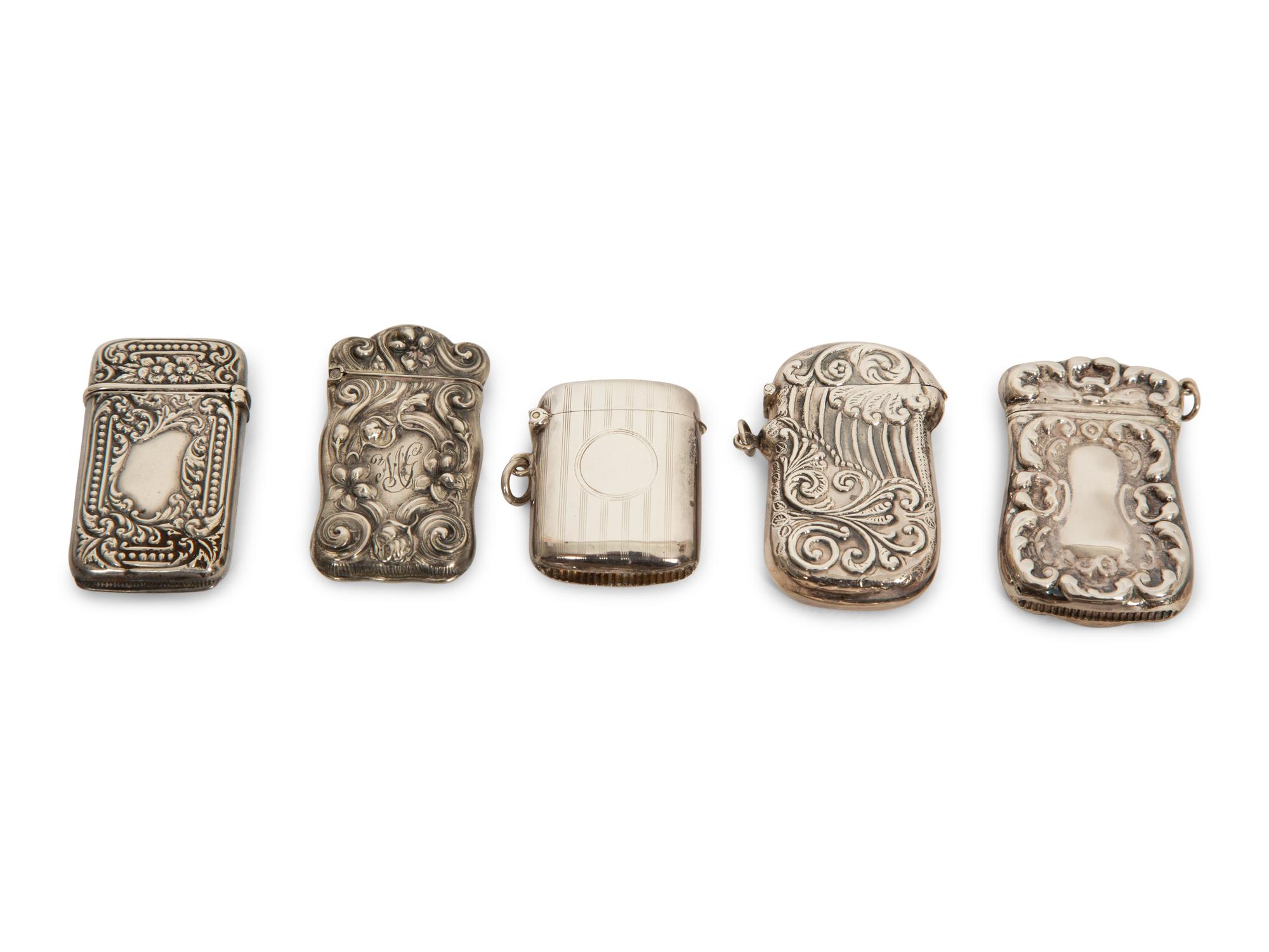 A Collection of Silver Vesta Cases