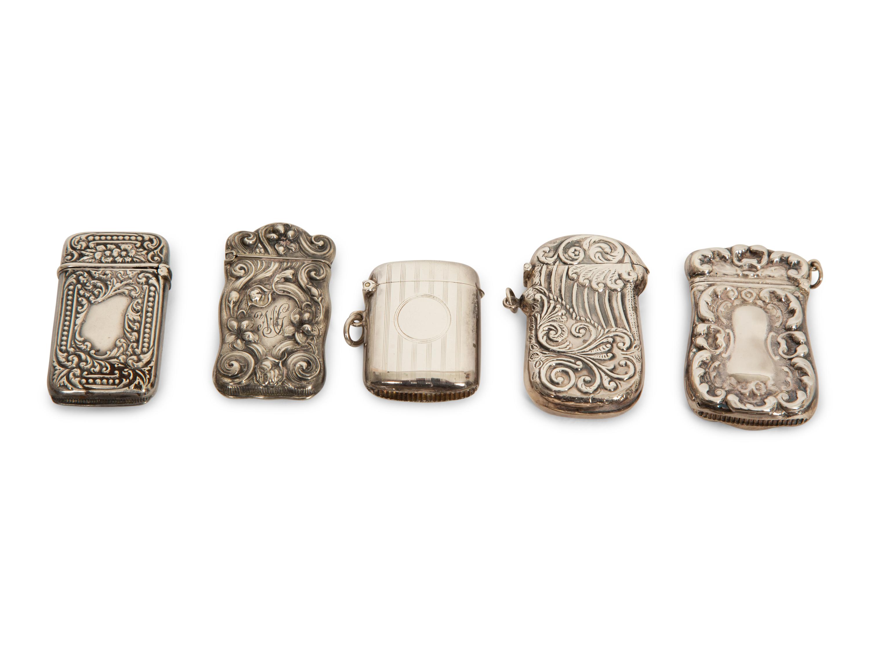 A Collection of Silver Vesta Cases