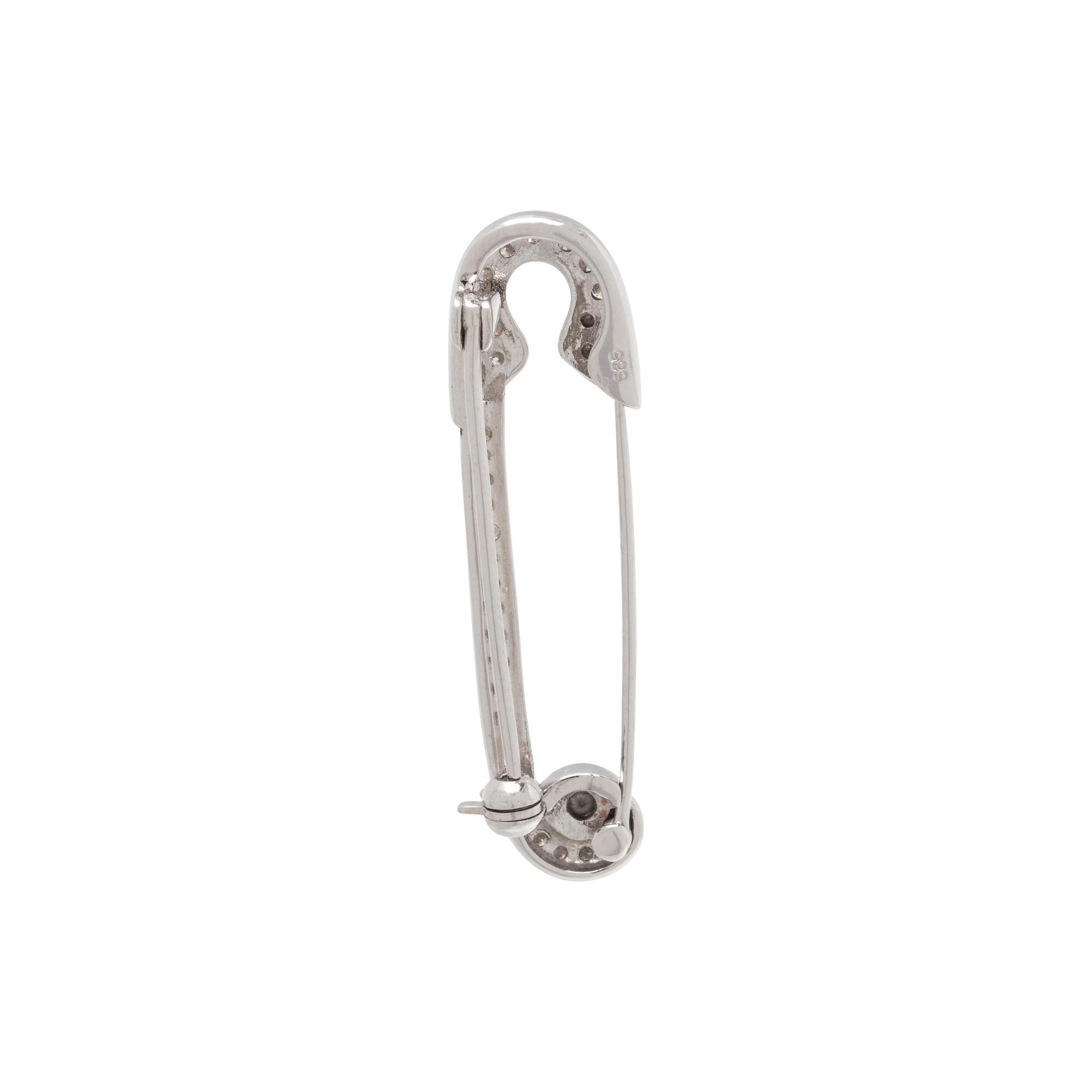 DIAMOND SAFETY PIN BROOCH
