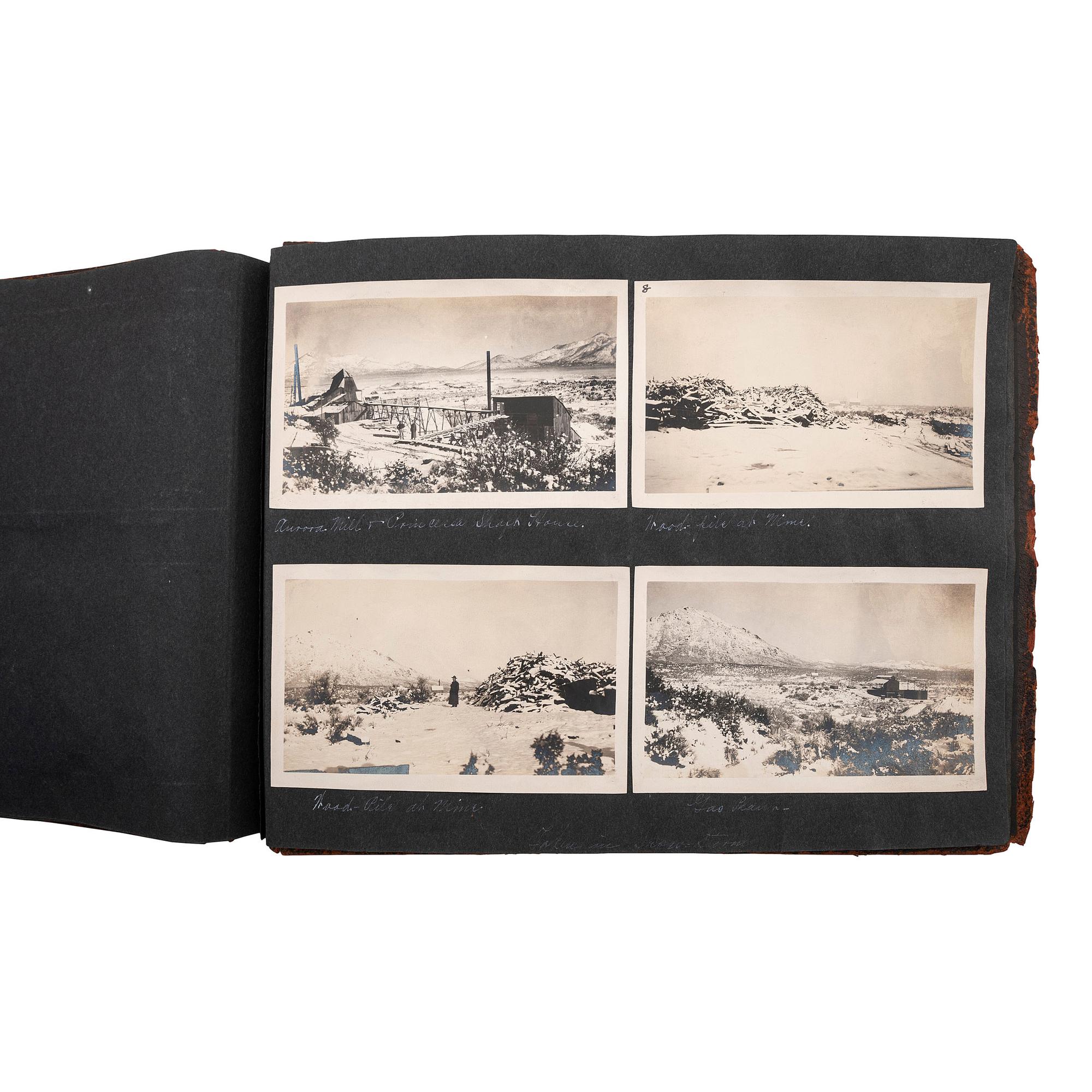 [MINING]. Album with photographs of mine equipment delivery and construction. San Diego, CA and El Alamo, Mexico: N.p., 1905.
