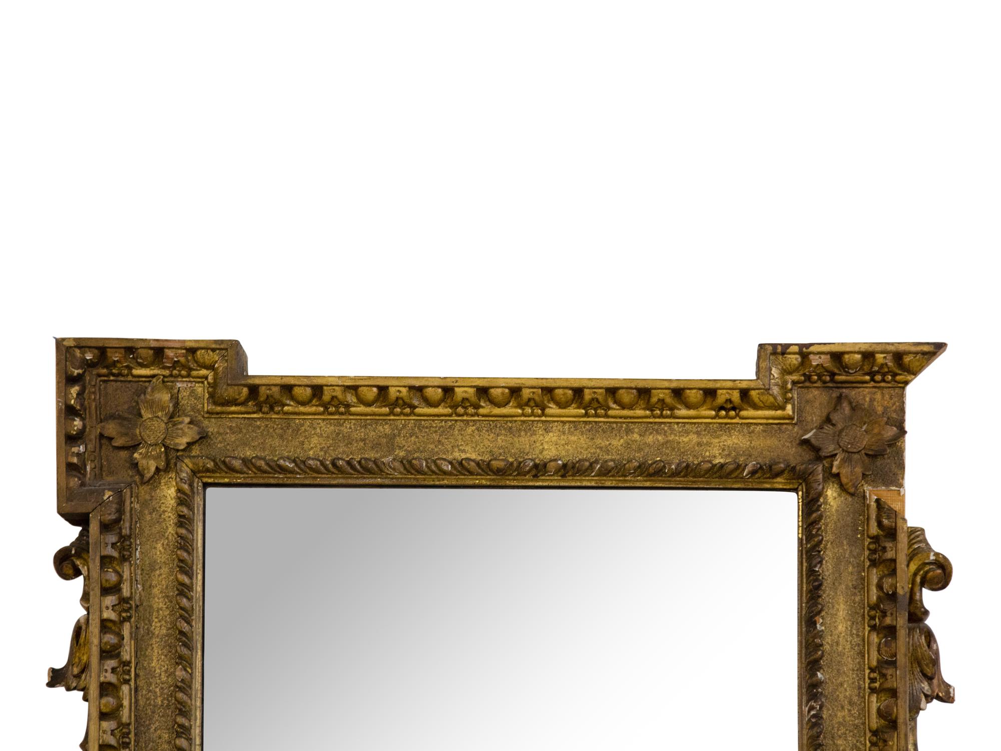 A Large Victorian Giltwood and Gesso Pier Mirror