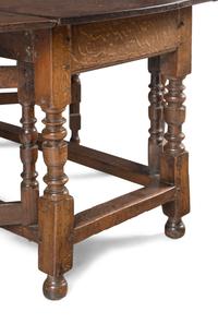 A William and Mary Oak Gate Leg Table