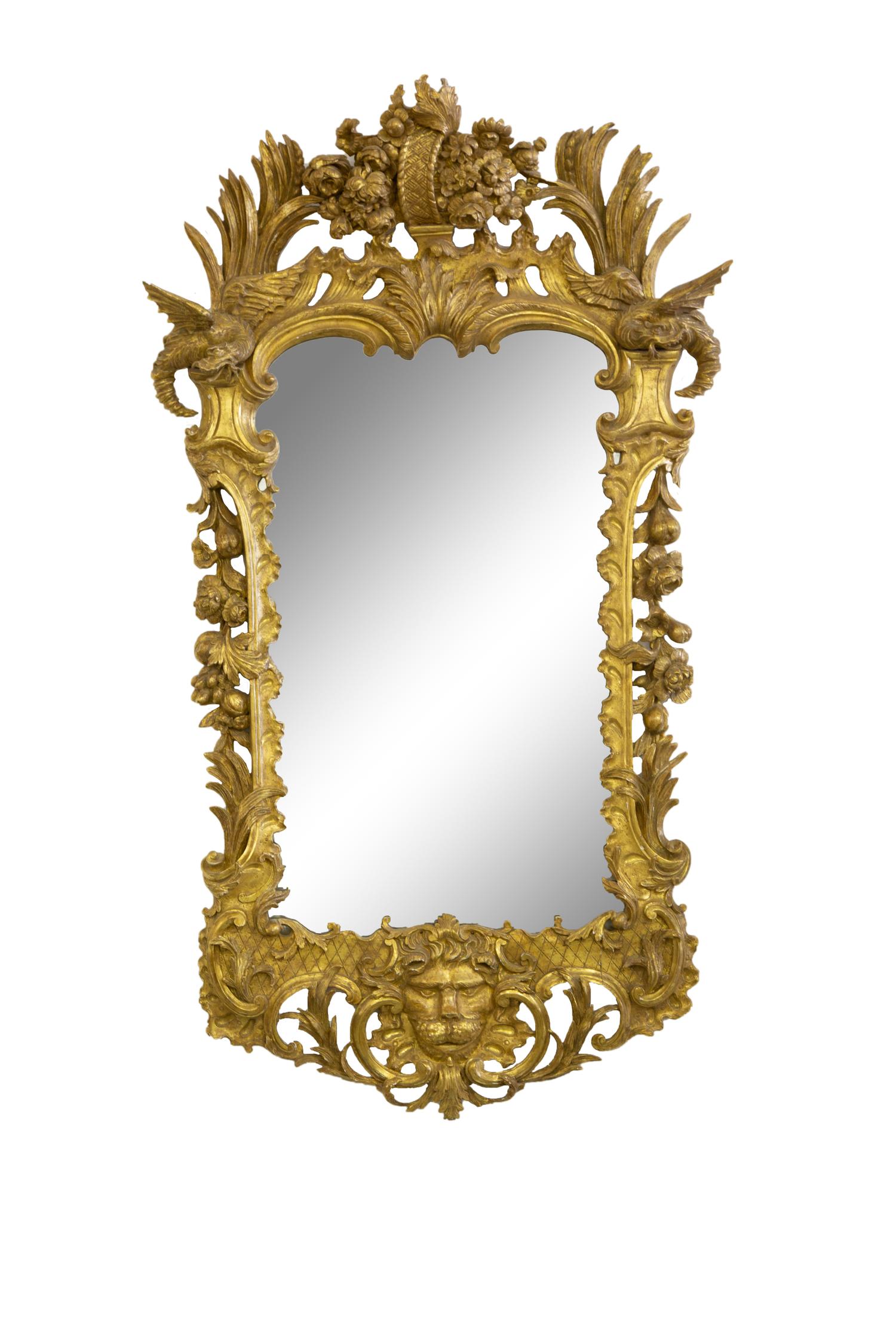 A George II Style Giltwood Pier Mirror