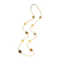 Yvel, Smoky Quartz and Yellow Gold Station Necklace