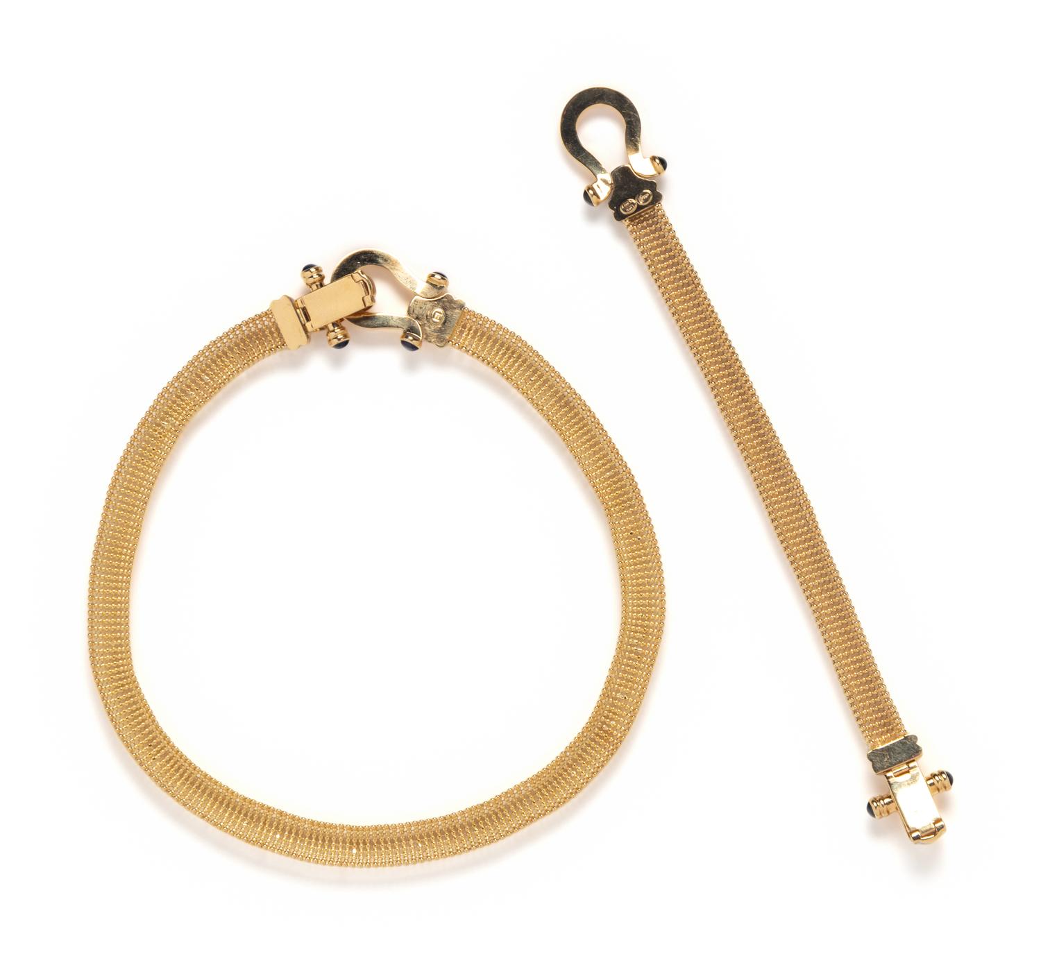 YELLOW GOLD NECKLACE AND BRACELET