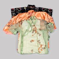 Three Chinese Embroidered Silk Ladies' Cheongsam, Qipao