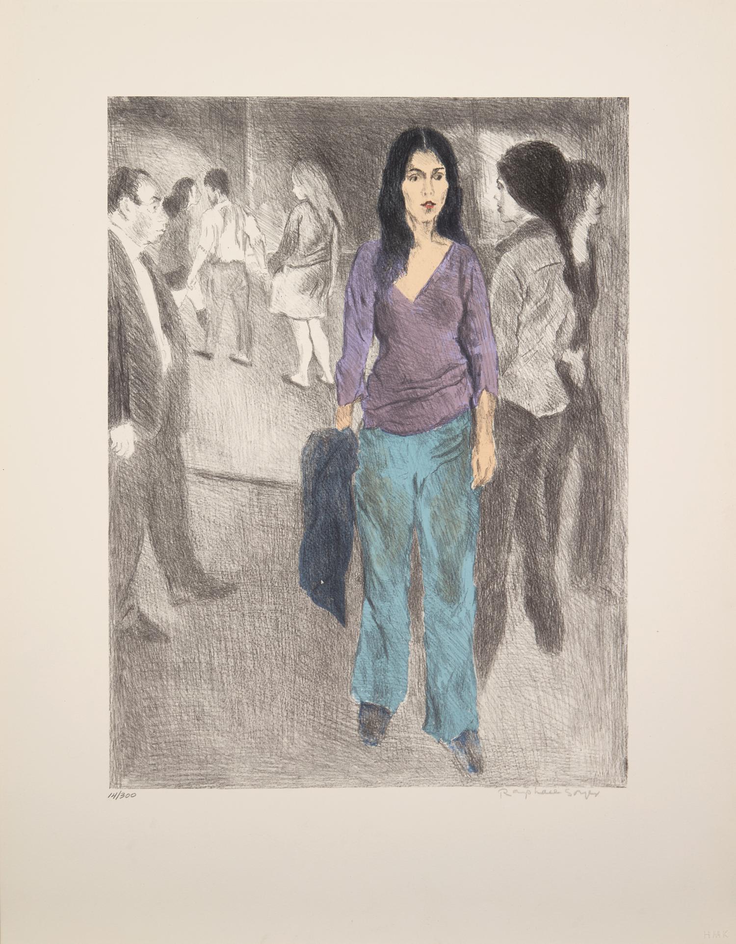 Woman with Black Hair, 1979 and Passing By (Street Scene #3) , ca. 1975 (2 works)