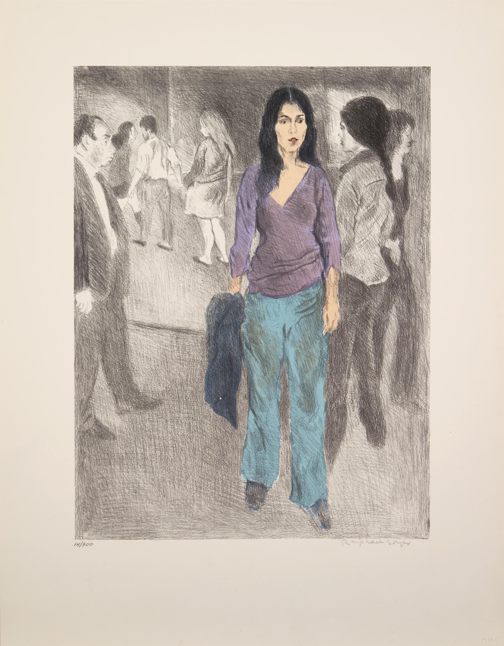 Woman with Black Hair, 1979 and Passing By (Street Scene #3) , ca. 1975 (2 works)