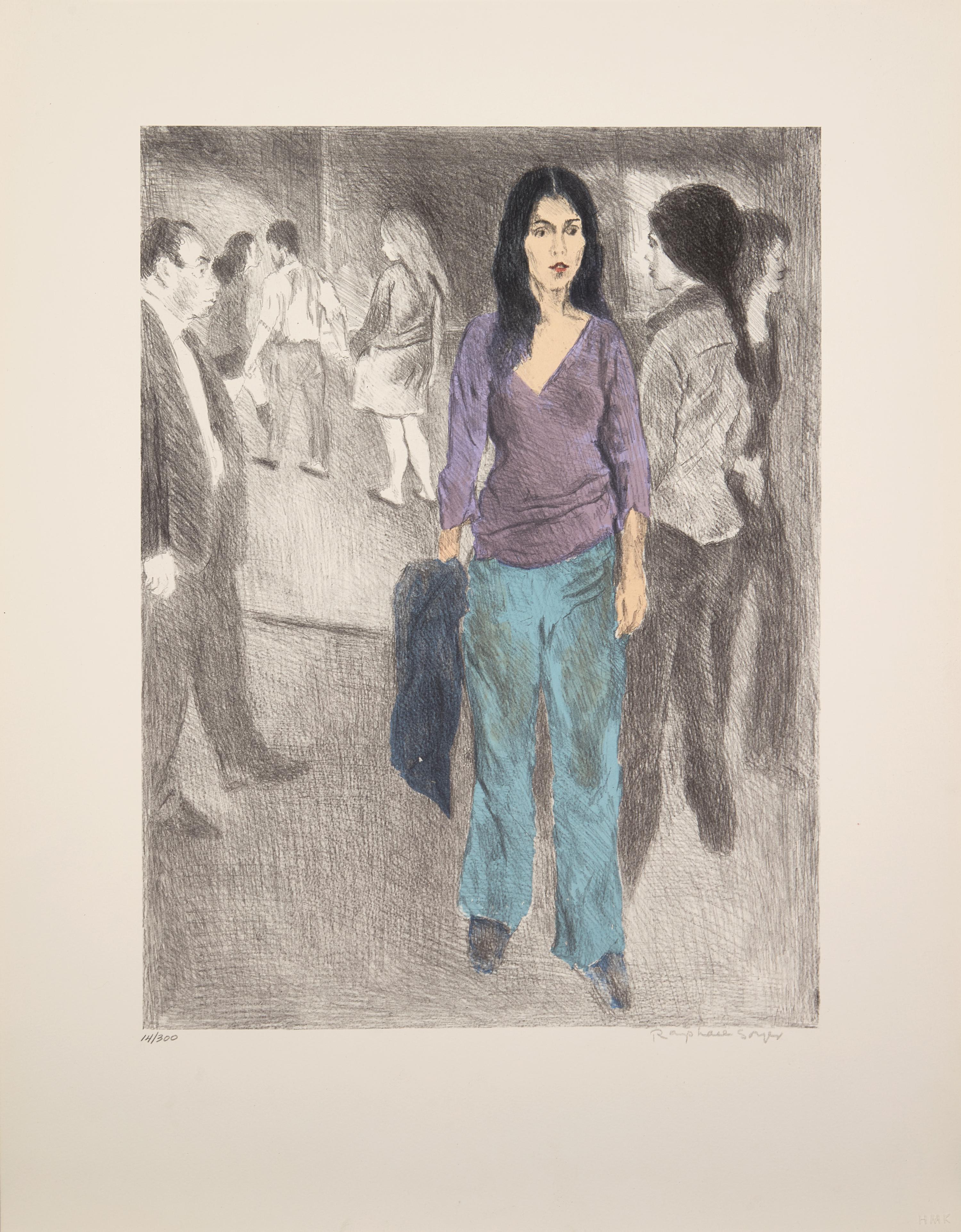 Woman with Black Hair, 1979 and Passing By (Street Scene #3) , ca. 1975 (2 works)