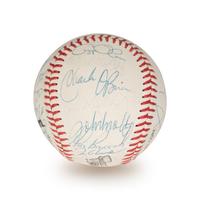 A 1994 Atlanta Braves Team Signed Autograph Baseball With 27 Signatures (Beckett Authentication Services Letter BAS Certified),