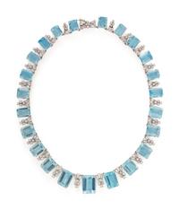 AQUAMARINE AND DIAMOND NECKLACE