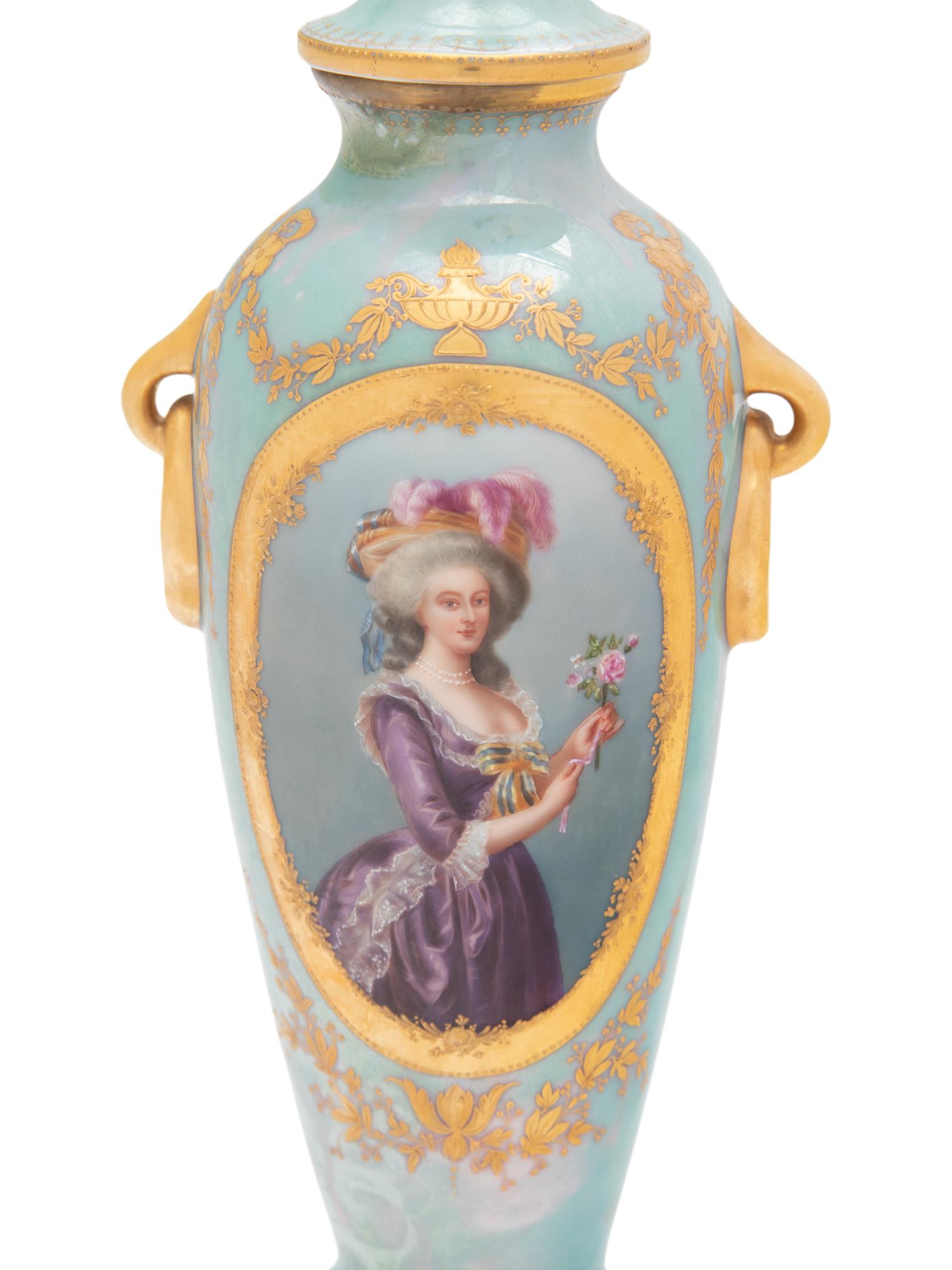 A Vienna Porcelain Covered Vase