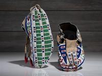 Sioux Fully Beaded Hide Moccasins