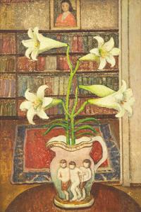 Easter Lilies in Capo di Monte Vase, 1961