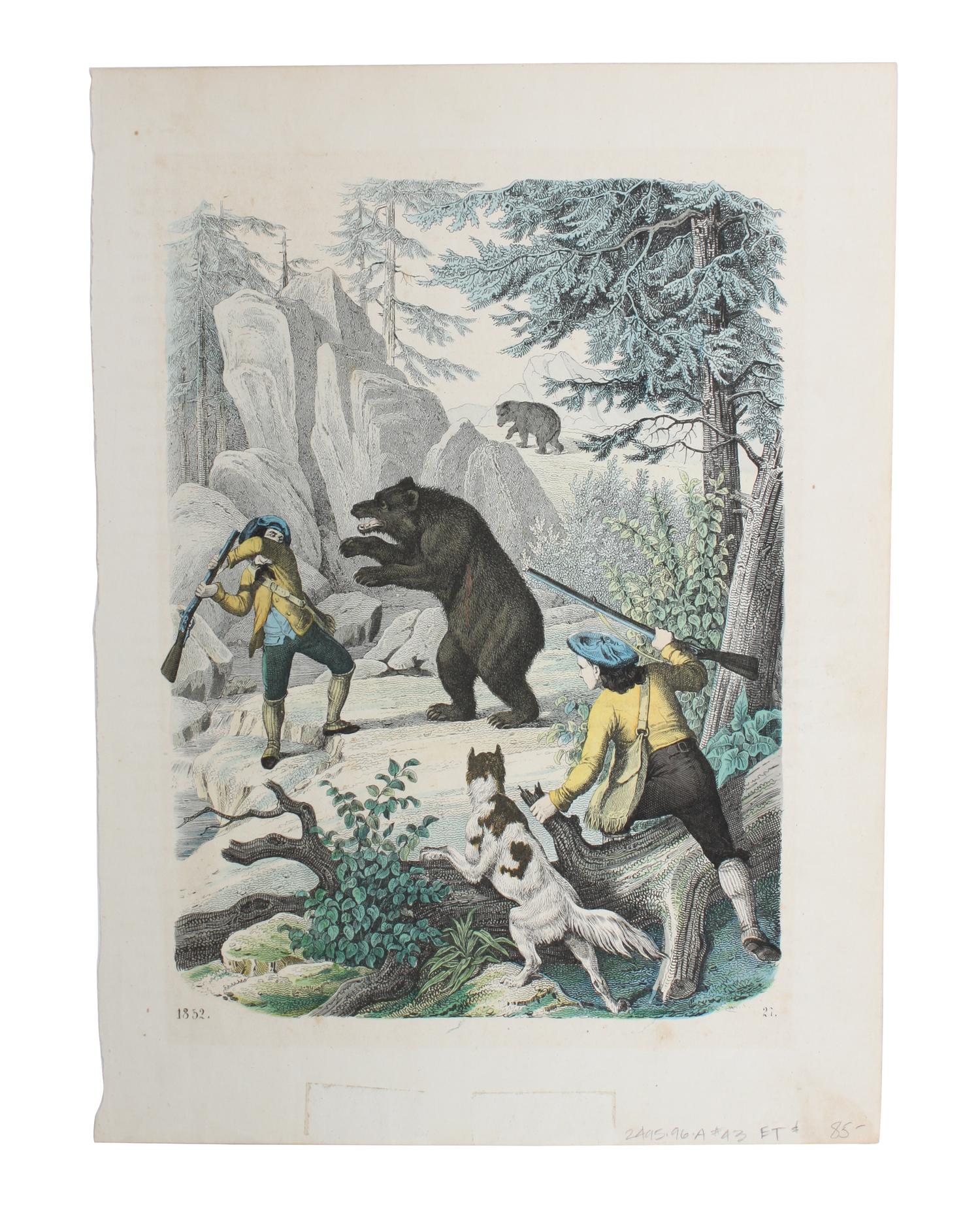 Eight Hand Colored Animal Engravings Height 10 1/2 x width 13 1/4 inches (largest) — LATE 19TH/EARLY 20TH CENTURY