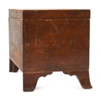 A Federal Stencil Decorated Mahogany Tea Caddy