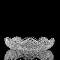 A Hawkes Cut Glass Holland Pattern Low Bowl