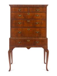 A George II Walnut High Chest