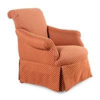 A Custom Upholstered Skirted Armchair