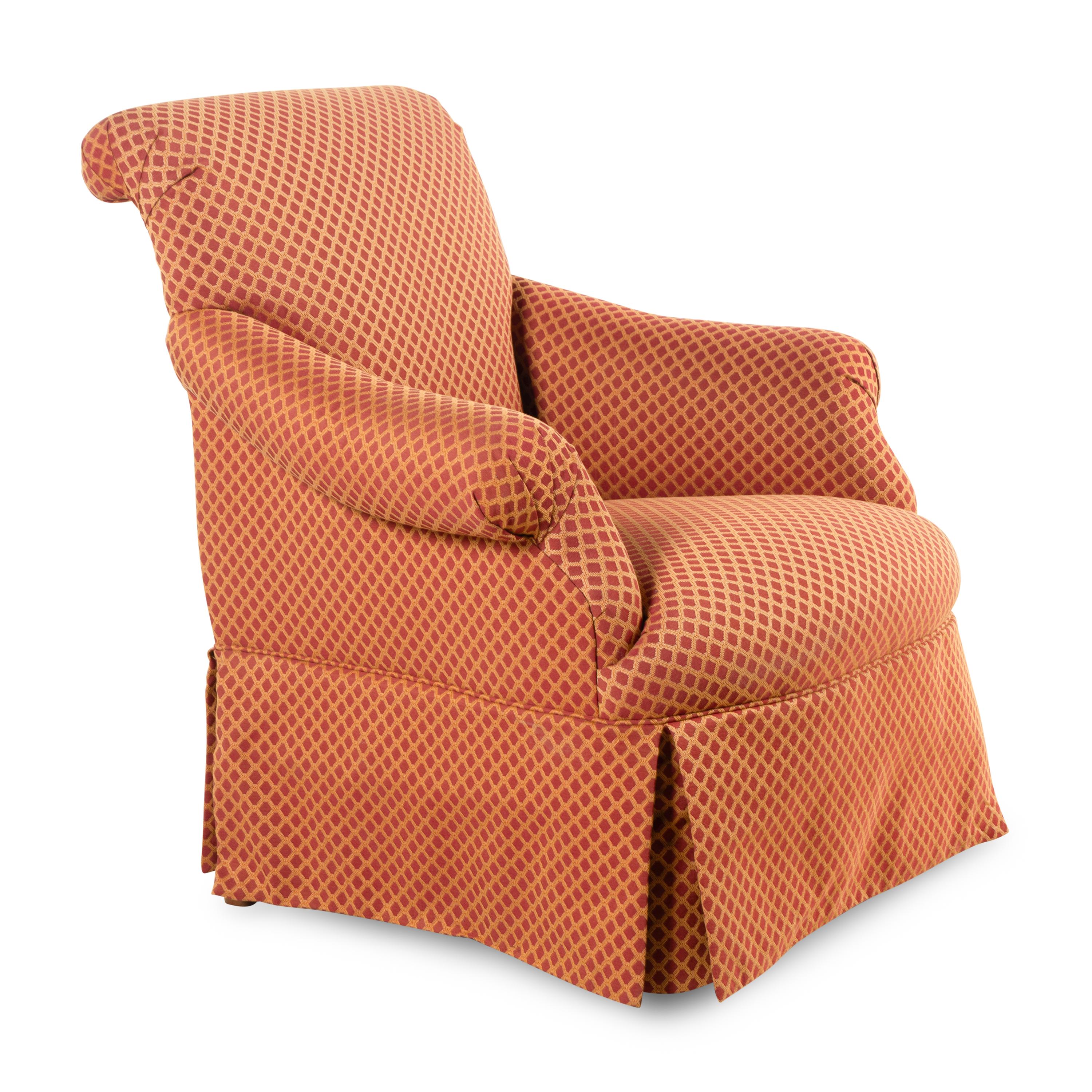 A Custom Upholstered Skirted Armchair
