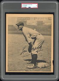A 1934 R310 Butterfinger Lou Gehrig Baseball Card (PSA 1)