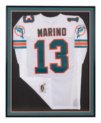 A Dan Marino Signed Autograph Miami Dolphins Wilson Football Jersey (Upper Deck Authenticated),