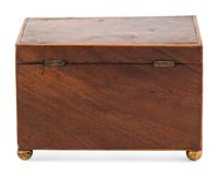 A George III Walnut Tea Caddy