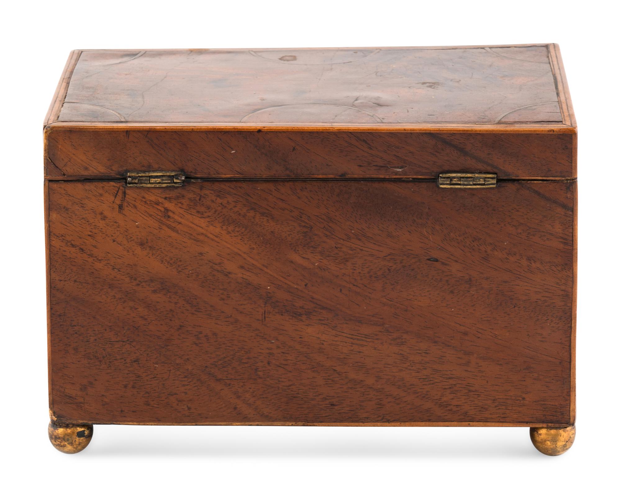 A George III Walnut Tea Caddy