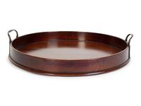 A Regency Mahogany Circular Serving Tray with Brass Handles — 19TH CENTURY