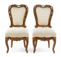 A Pair of Continental Side Chairs Height 39 1/4 inches. — 18TH/19TH CENTURY