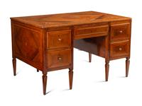 A North Italian Neoclassical Walnut, Marquetry and Burlwood Partners’ Desk