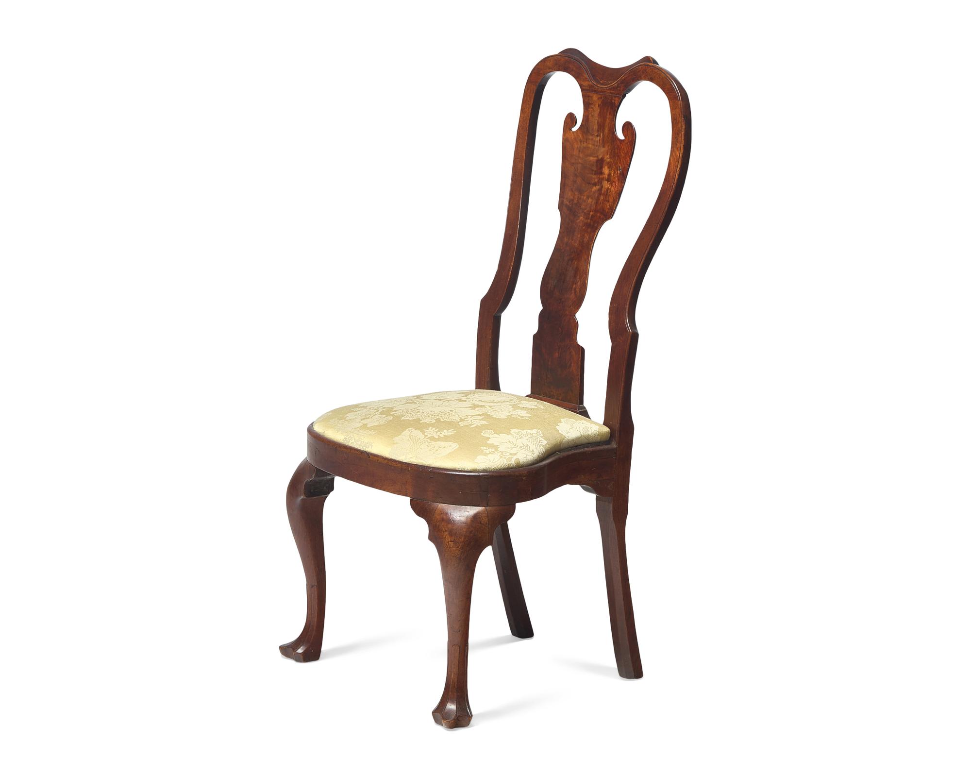A Queen Anne Carved Walnut Compass-Seat Side Chair, Philadelphia, PA, Circa 1750