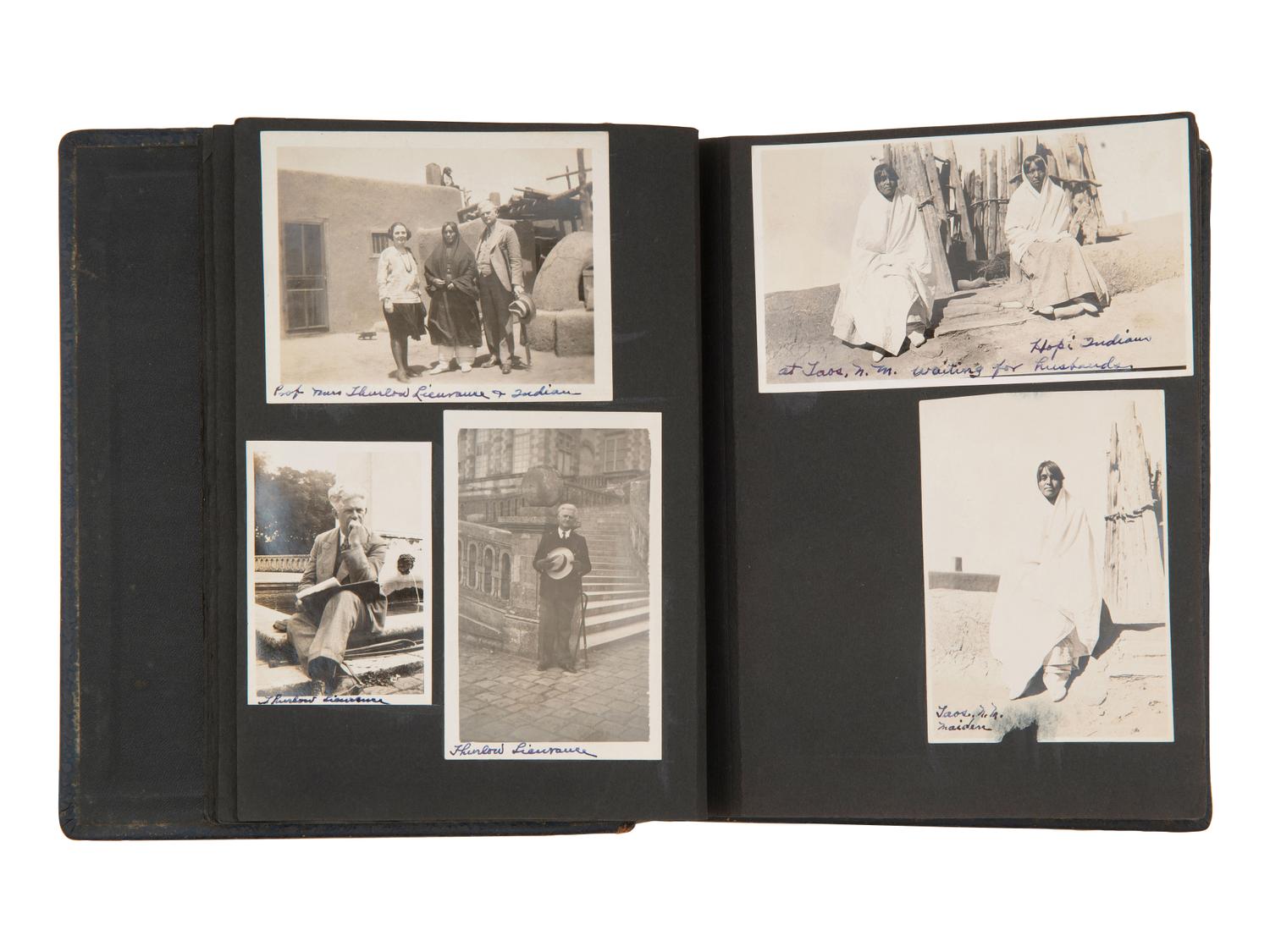 [WESTERN AMERICANA - NATIVE AMERICANS]. Photo albums documenting Rev. William L. Earl's travels in the American west, incl. views of the Ignacio Indian Boarding School and Pueblo artisans Severo and Maria Tafoya.