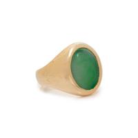 JADE AND YELLOW GOLD RING