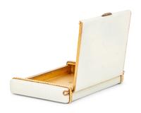 A Large Russian Gold and Diamond Mounted Guilloché Enamel Silver Cigarette Case