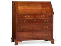 A Chippendale Walnut Slant Front Desk